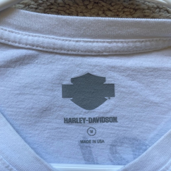 Harley Davidson 1903 White Vneck Tshirt Size M - Picture 3 of 5
